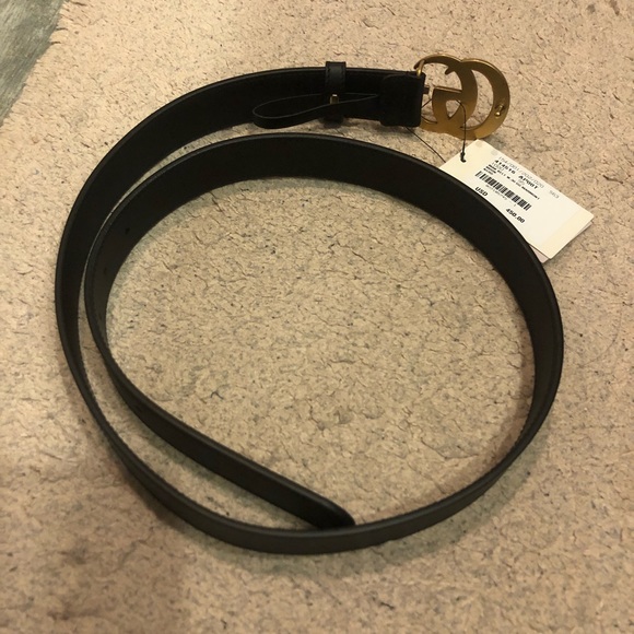 Gucci Leather Belt with Double G Buckle - Men 95 - Picture 7 of 8